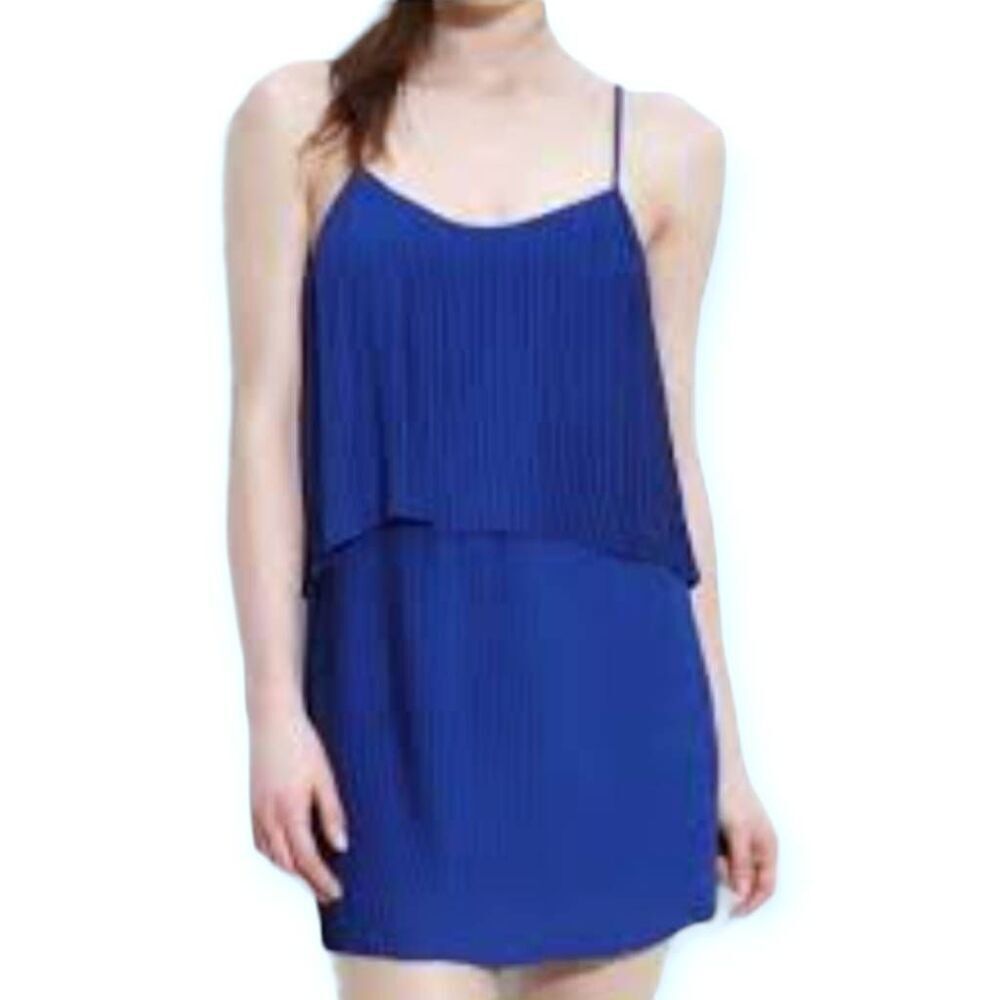 MOSSIMO BLUE PLEATED DRESS SZ.M EUC.